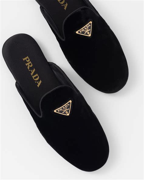 prada slippers velvet|designer Prada slippers.